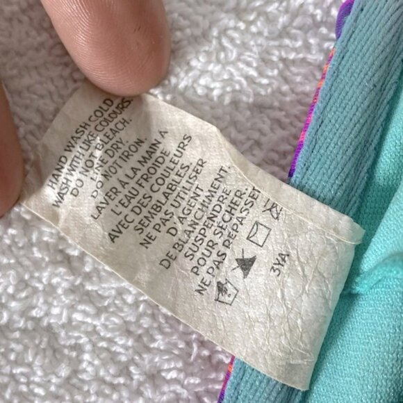 5/$25 OP Purple and Pink Fringe Bandeau Strapless Bikini Top S - Picture 6 of 10